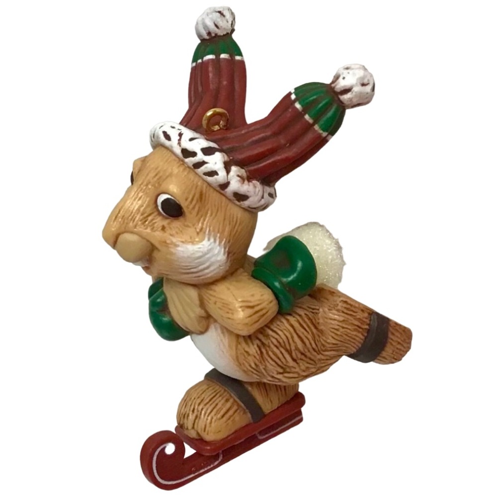 Hallmark 1983 “Skating Rabbit” Christmas Ornament